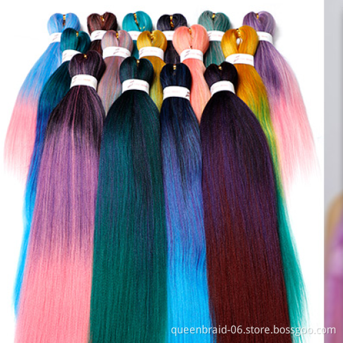 Flame Retardant Braid Hair Easy Braid Hair Colorful Chemical Fiber Braided Hair Extension